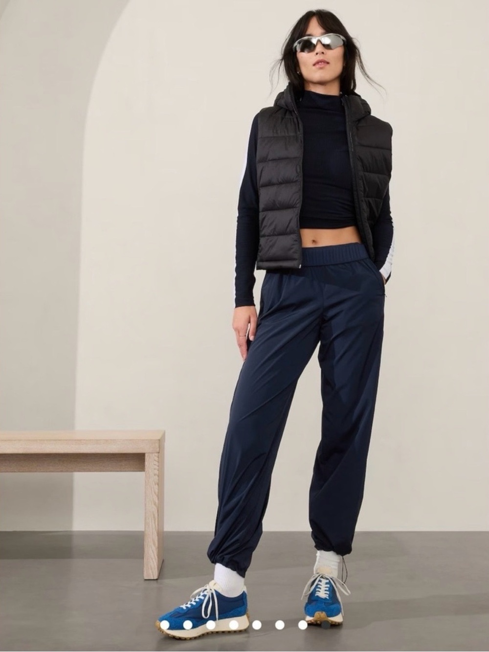 Athleta Rise Navy Track Pants